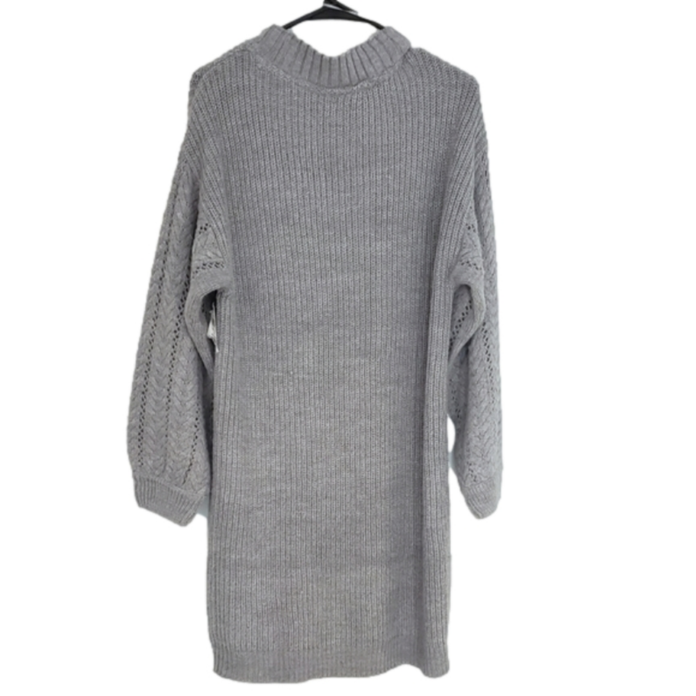 Long Sleeve Knit Sweater Dress - Picture 4 of 8